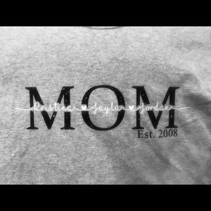 Personalized Mom Tees with Child’s Name/Year